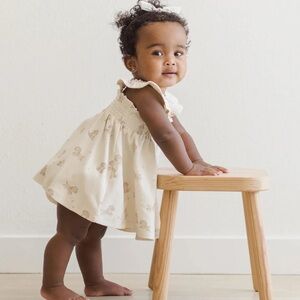 Quincy Mae smocked jersey dress 12/18 puppies